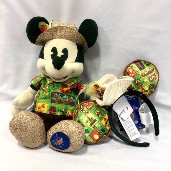 Disney Other - Disney World 50th Mickey Enchanted Tiki Room Main Attraction Mickey Plush & Ears